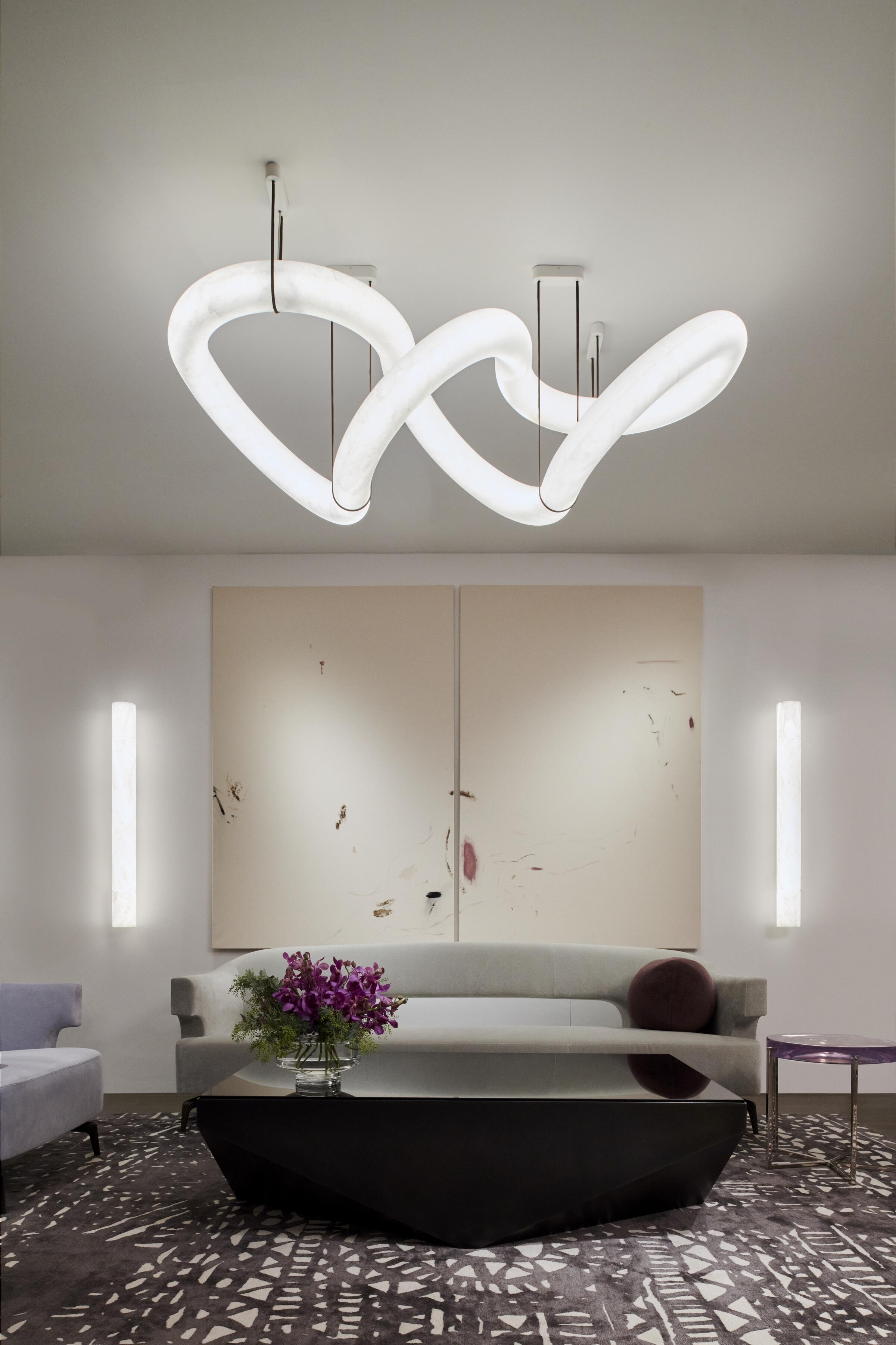 Venus Modern Linear Alabaster Wall Sconce 3'' 4.7'' - 3'' W x 22'' HBrassBlushlighting