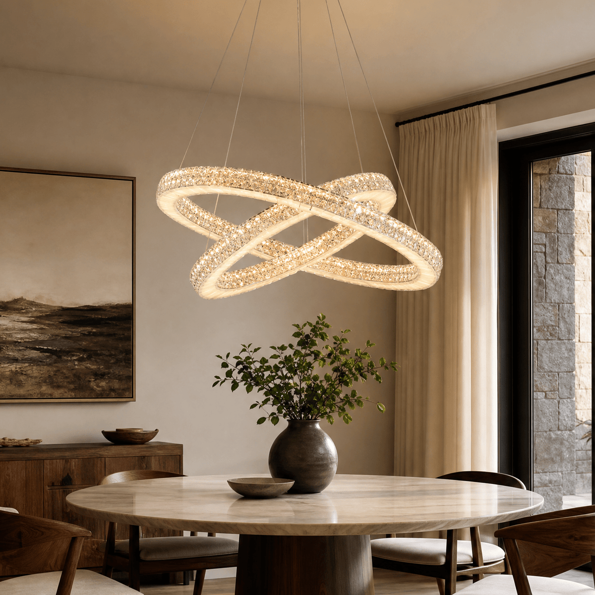 Vera Alabaster Tiered Chandelier 31" - Blushlighting