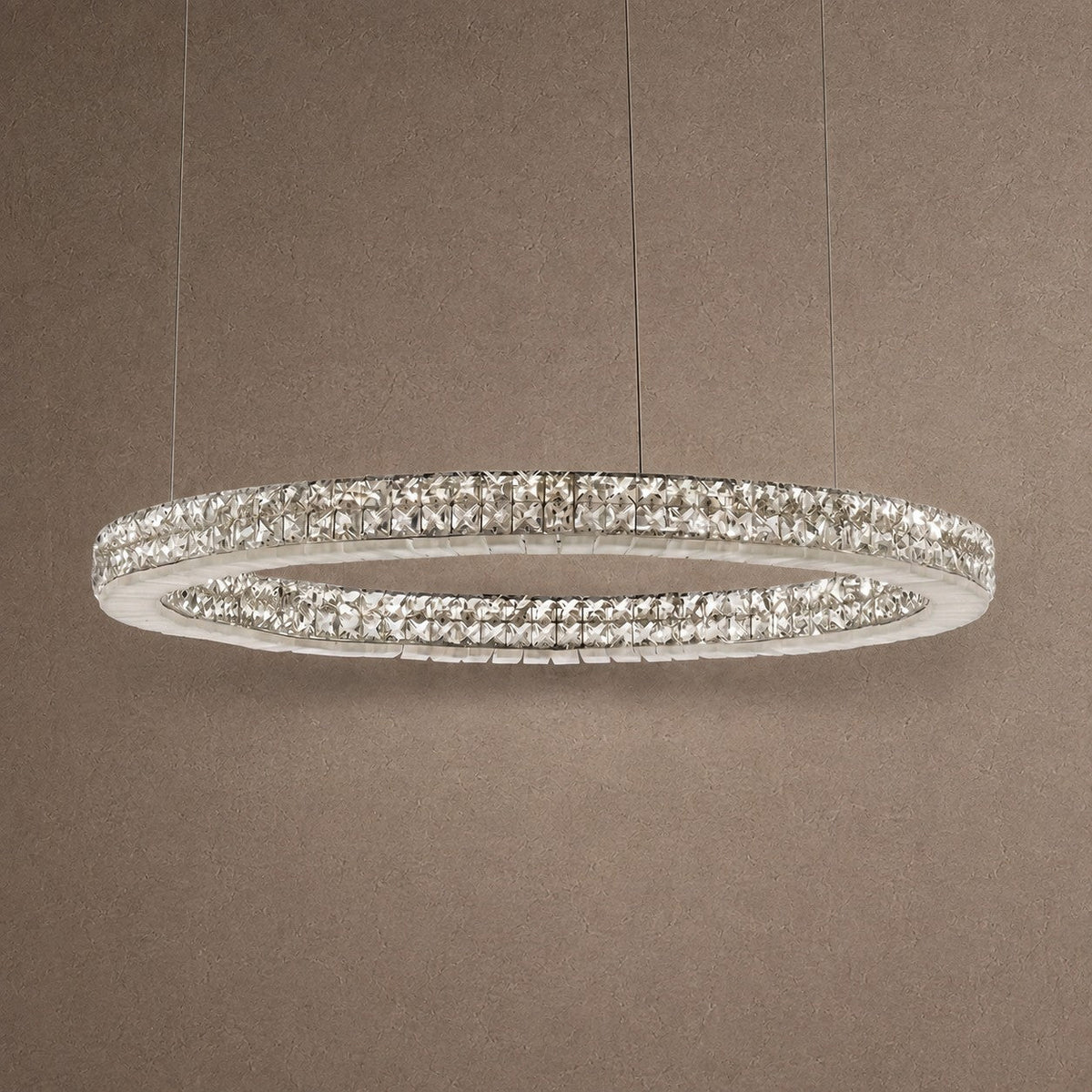 Vera Crystal and Alabaster Chandelier - Ø31.5" × H2.4" (Ø80 × H6 cm)Blushlighting