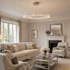Vera Crystal and Alabaster Chandelier - Ø23.6" × H2.4" (Ø60 × H6 cm)Blushlighting