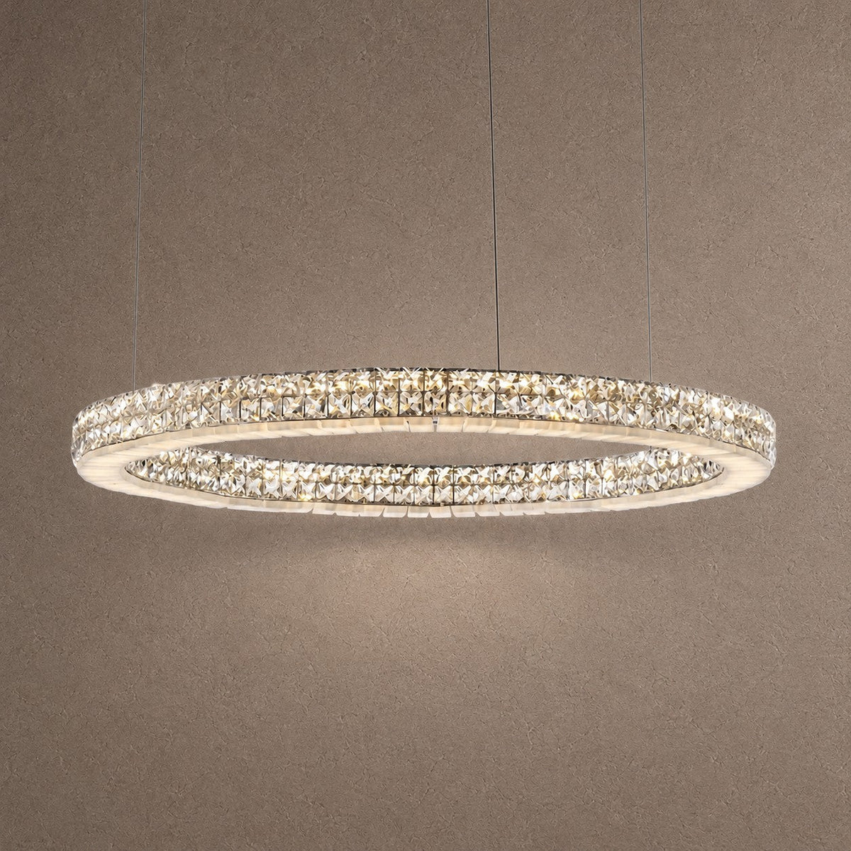 Vera Crystal and Alabaster Chandelier - Ø23.6" × H2.4" (Ø60 × H6 cm)Blushlighting