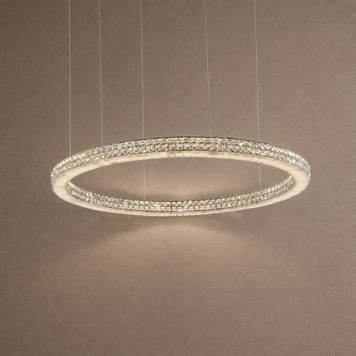 Vera Crystal and Alabaster Chandelier - Ø39.4" × H2.4" (Ø100 × H6 cm)Blushlighting