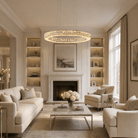 Vera Crystal and Alabaster Chandelier - Ø23.6" × H2.4" (Ø60 × H6 cm)Blushlighting