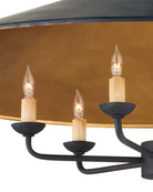 Veritas Black Chandelier 36'' For living room, bedroom, Foyer Entryway - Blushlighting