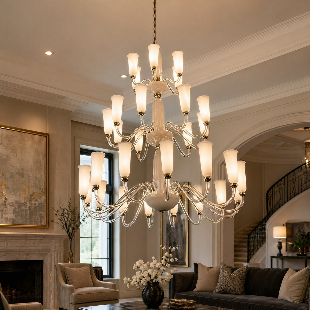 Versace Organic Modern Luxury Chandelier - Blushlighting