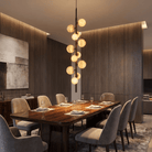 Vertical Orb Cascade Alabaster Pendant Light - H70.9" (180 cm)Blushlighting