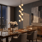 Vertical Orb Cascade Alabaster Pendant Light - H70.9" (180 cm)Blushlighting