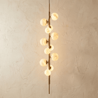 Vertical Orb Cascade Alabaster Pendant Light - H70.9" (180 cm)Blushlighting