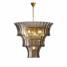Vespera Art Deco smoked glass living room chandelier