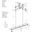 Veuvery Linear Chandelier 54" 72" - 54''BrassBlushlighting
