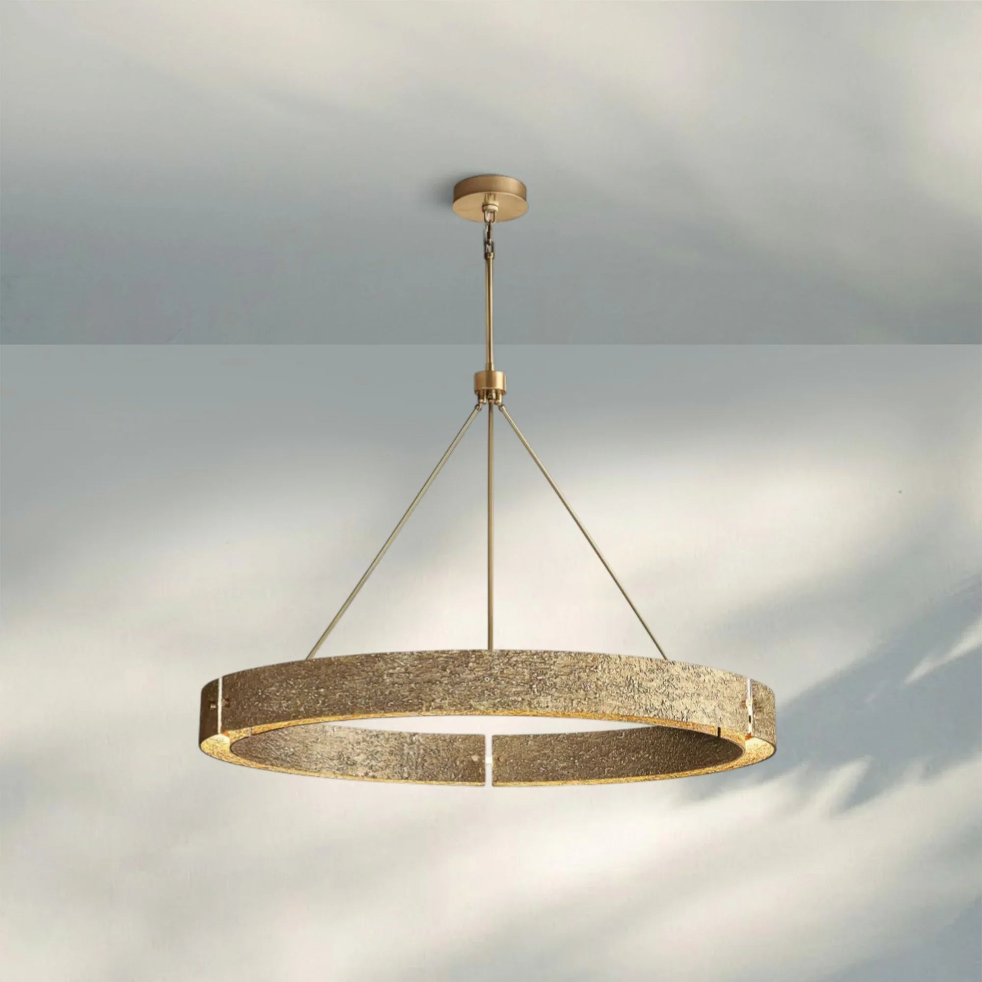 Veuvery Round Chandelier 60"-chandeliers for dining room,chandeliers for stairways,chandeliers for foyer,chandeliers for bedrooms,chandeliers for kitchen,chandeliers for living room-Brass-Blushlighting