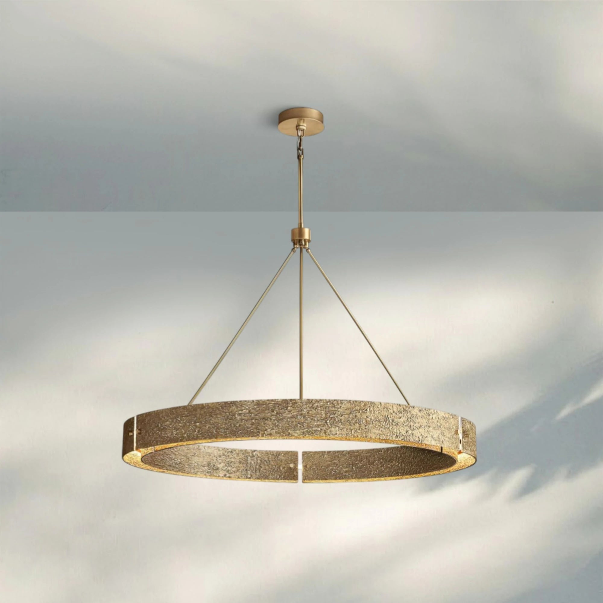 Veuvery Round Chandelier 60"-chandeliers for dining room,chandeliers for stairways,chandeliers for foyer,chandeliers for bedrooms,chandeliers for kitchen,chandeliers for living room-Brass-Blushlighting