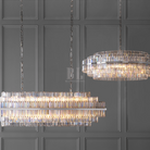 Vienna Linear Crystal Chandelier-Chandelier-Blushlighting-Blushlighting
