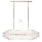 Vienna Linear Crystal Chandelier-Chandelier-Blushlighting-Blushlighting