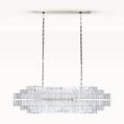 Vienna Linear Crystal Chandelier-Chandelier-Blushlighting-52"-Nickel-Blushlighting