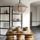 Vintage French Style Cream White Silk Umbrella Chandelier - Blushlighting