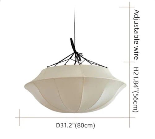 Vintage French Style Cream White Silk Umbrella Chandelier - Blushlighting
