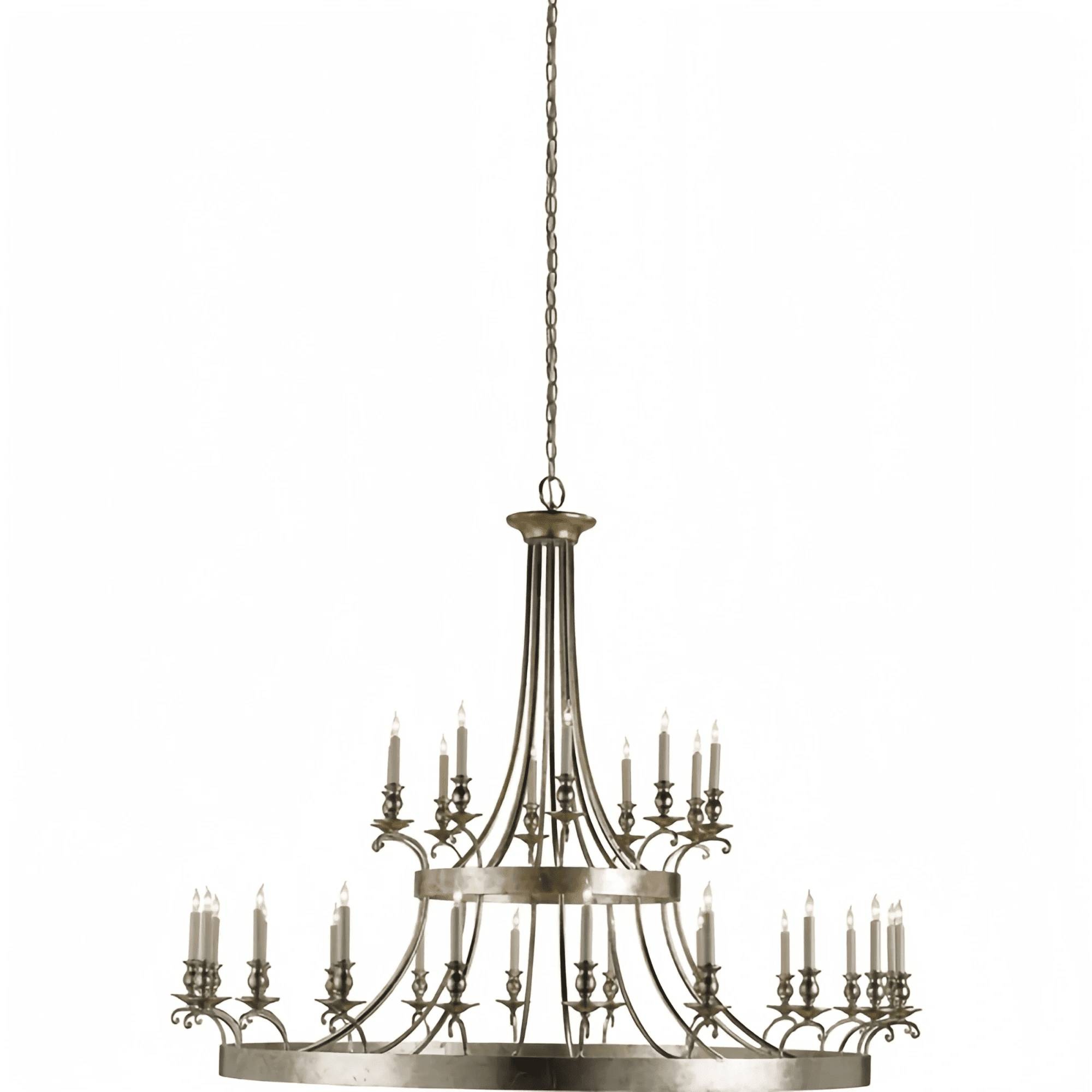 Vintage Large Iron Chandelier with Candle Rustic Farmhouse Pendant Lighting - Blushlighting