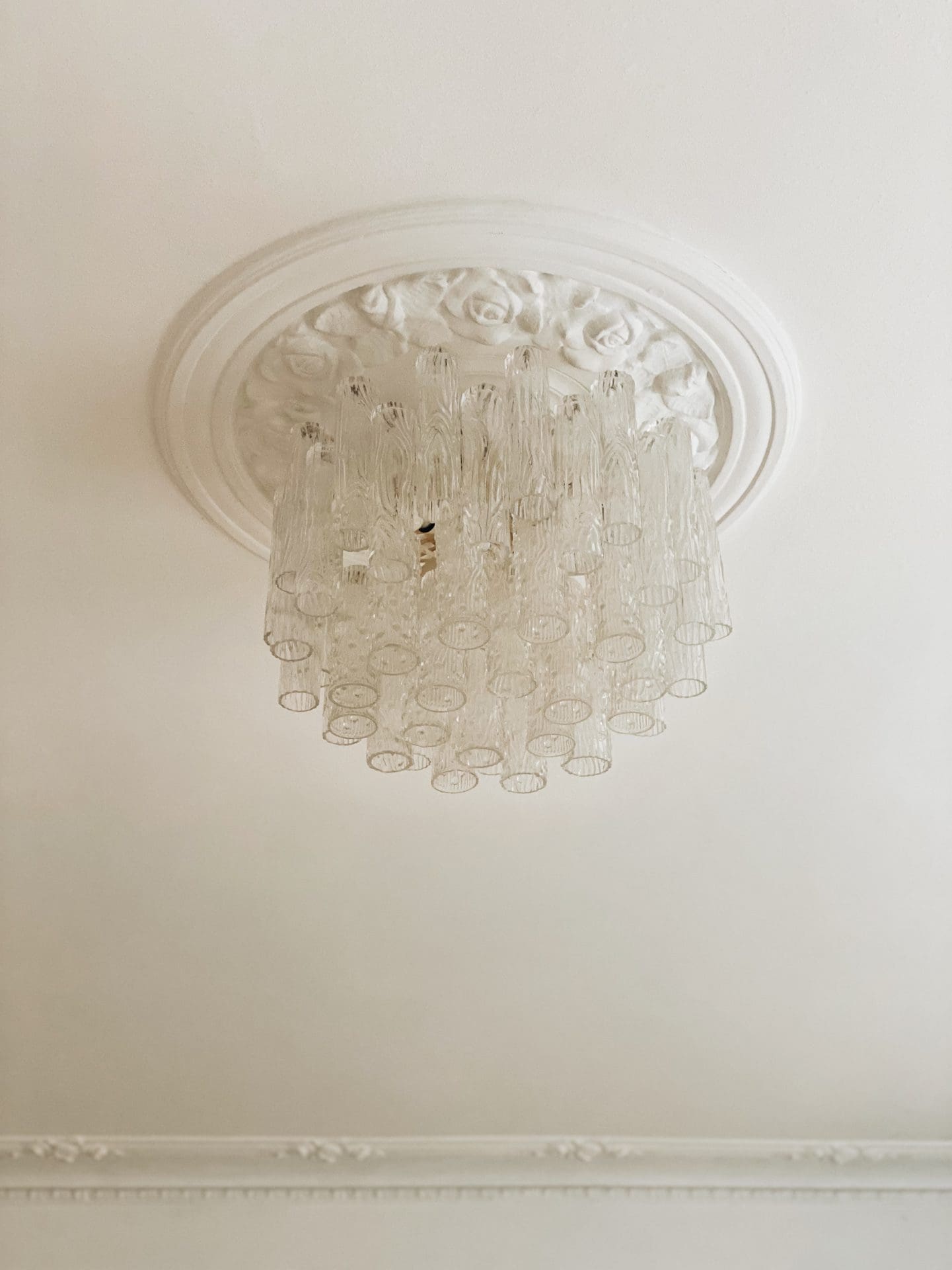 Vintage – Murano chandelier for Venini – 1970 – Transparent - Blushlighting