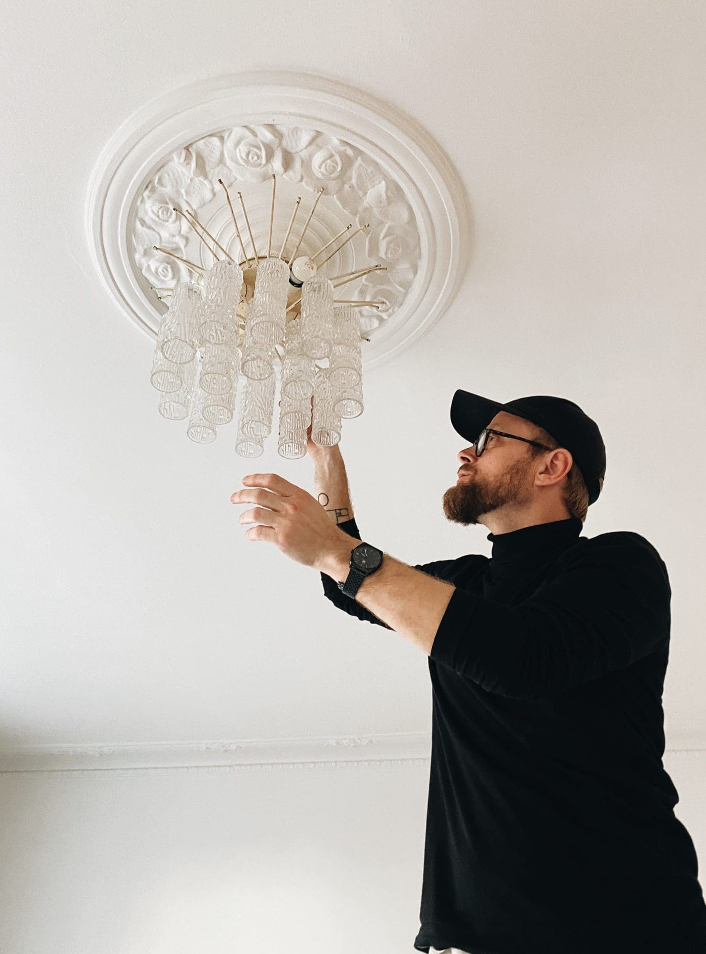 Vintage – Murano chandelier for Venini – 1970 – Transparent - Blushlighting