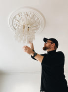 Vintage – Murano chandelier for Venini – 1970 – Transparent - Blushlighting