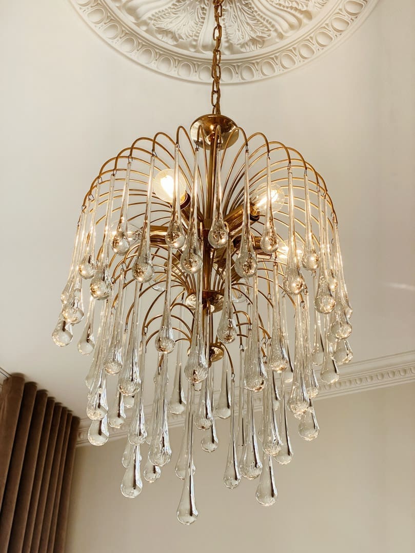 Vintage – Murano chandelier – Teardrop – 68 drops – Clear - Blushlighting