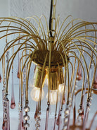 Vintage – Murano Teardrops Chandelier – 70s – Pink prisms - Blushlighting