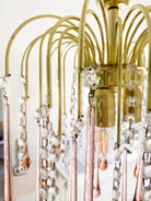 Vintage – Murano Teardrops Chandelier – 70s – Pink prisms - Blushlighting