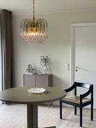 Vintage – Murano Teardrops Chandelier – 70s – Pink prisms - 47CM''DBlushlighting