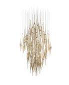 Vitara Glass Drop Chandelier - ∅ 23.6″ x H 78.7″GoldWarm lightBlushlighting