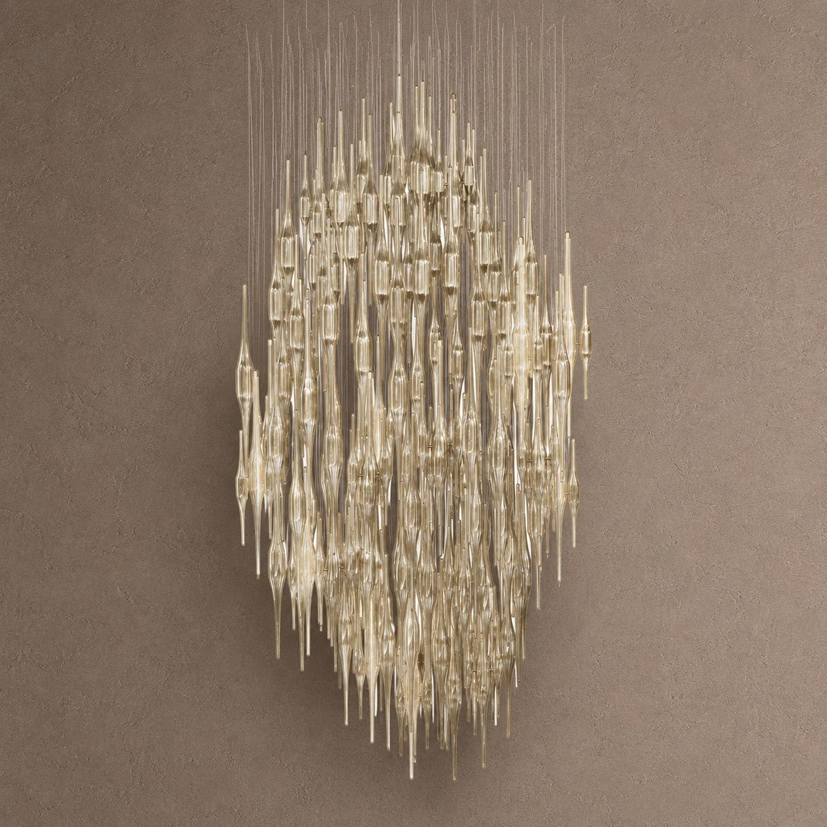Vitara Round Chandelier - ∅ 47.2″ x H 78.7″GoldWarm lightBlushlighting