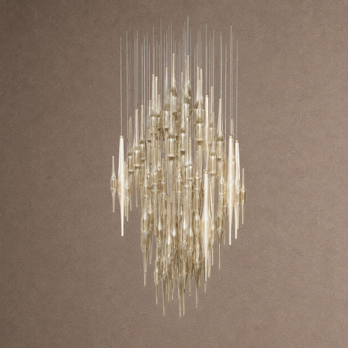 Vitara Round Chandelier - ∅ 47.2″ x H 78.7″GoldWarm lightBlushlighting