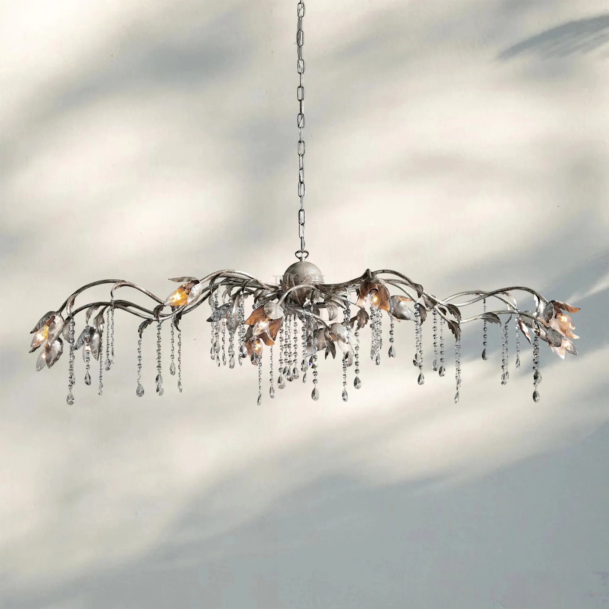 Viticcia Rectangular Chandelier 52" 61" 71"-Lighting-61"-Blushlighting