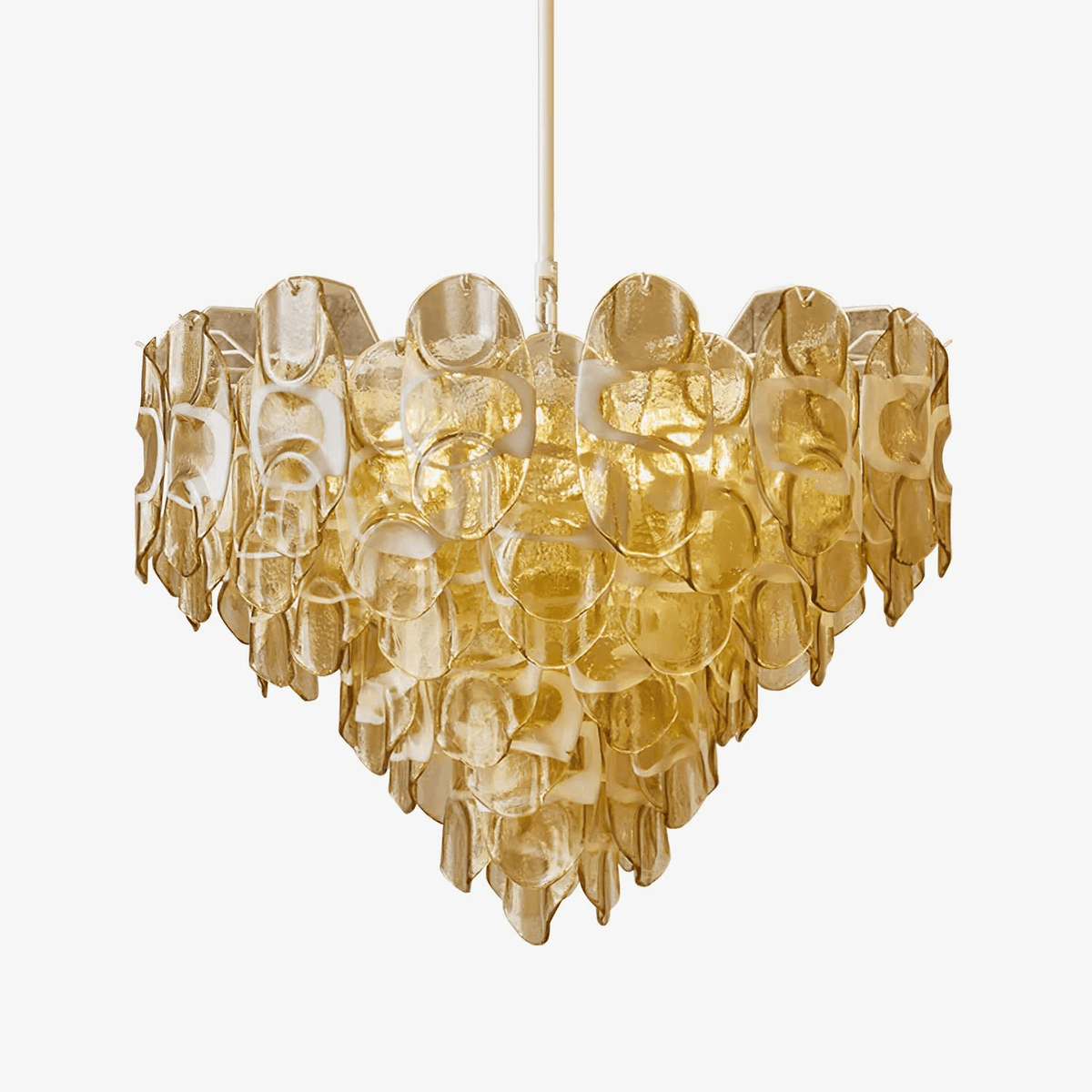 Vivara Glass Chandelier - ∅ 39.4″ x H 27.6″Yellow GlassBlushlighting