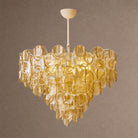 Vivara Tiered Chandelier - ∅ 39.4″ x H 27.6″Yellow GlassBlushlighting