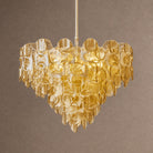 Vivara Tiered Chandelier - ∅ 39.4″ x H 27.6″Yellow GlassBlushlighting