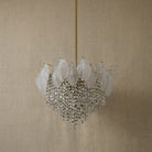 Vivienne Frosted Glass & Crystal Chandelier - 24" Dia (60 cm)Blushlighting