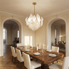 Vivienne Frosted Glass & Crystal Chandelier - 24" Dia (60 cm)Blushlighting