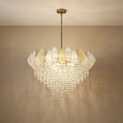 Vivienne Frosted Glass & Crystal Chandelier - 24" Dia (60 cm)Blushlighting
