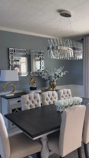 Blushlighting Oval Post-modern Light Luxury Crystal Chandelier For Kitchen Island/Dining Room