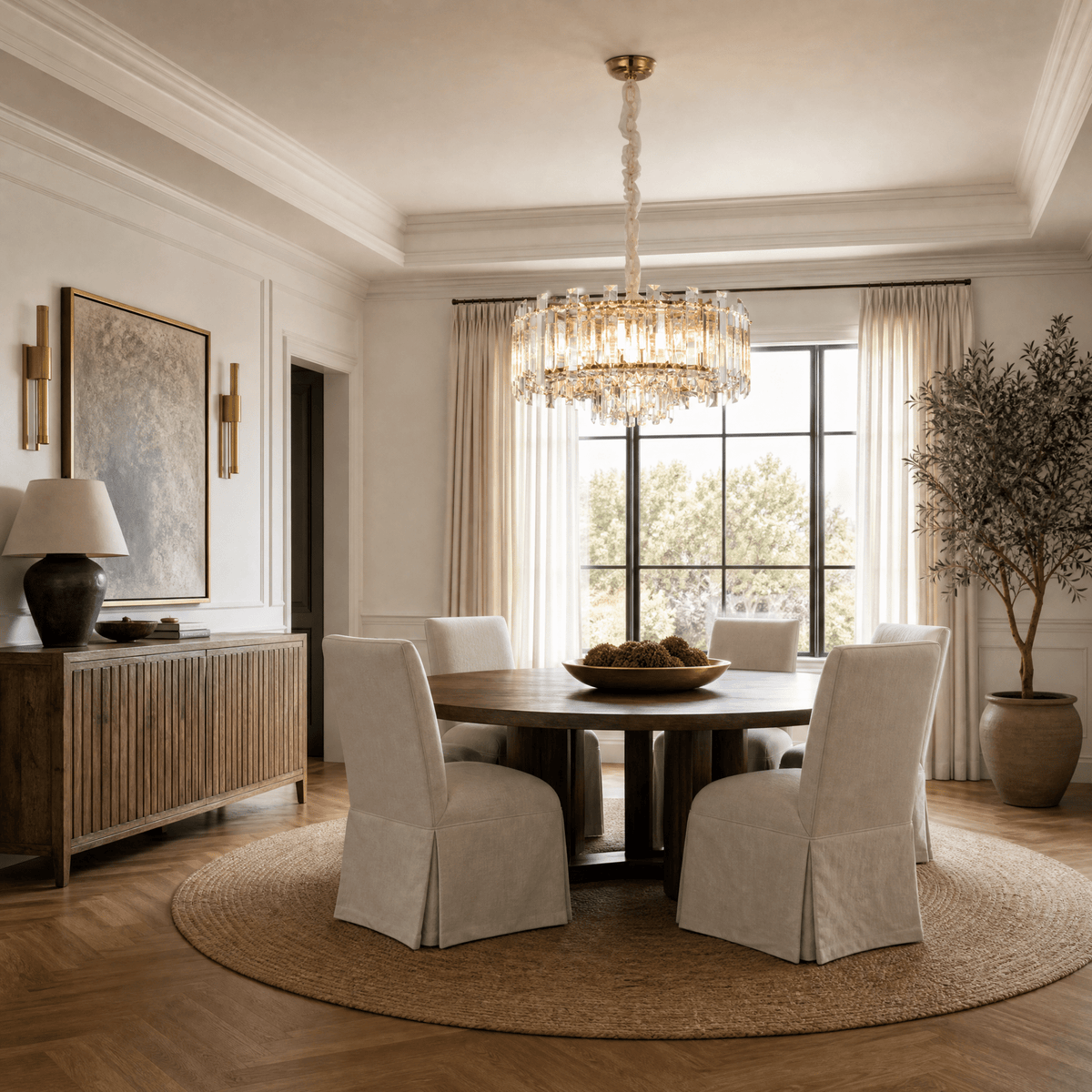 Voluta Crystal Chandelier - Φ600*H280mm/9LBlushlighting