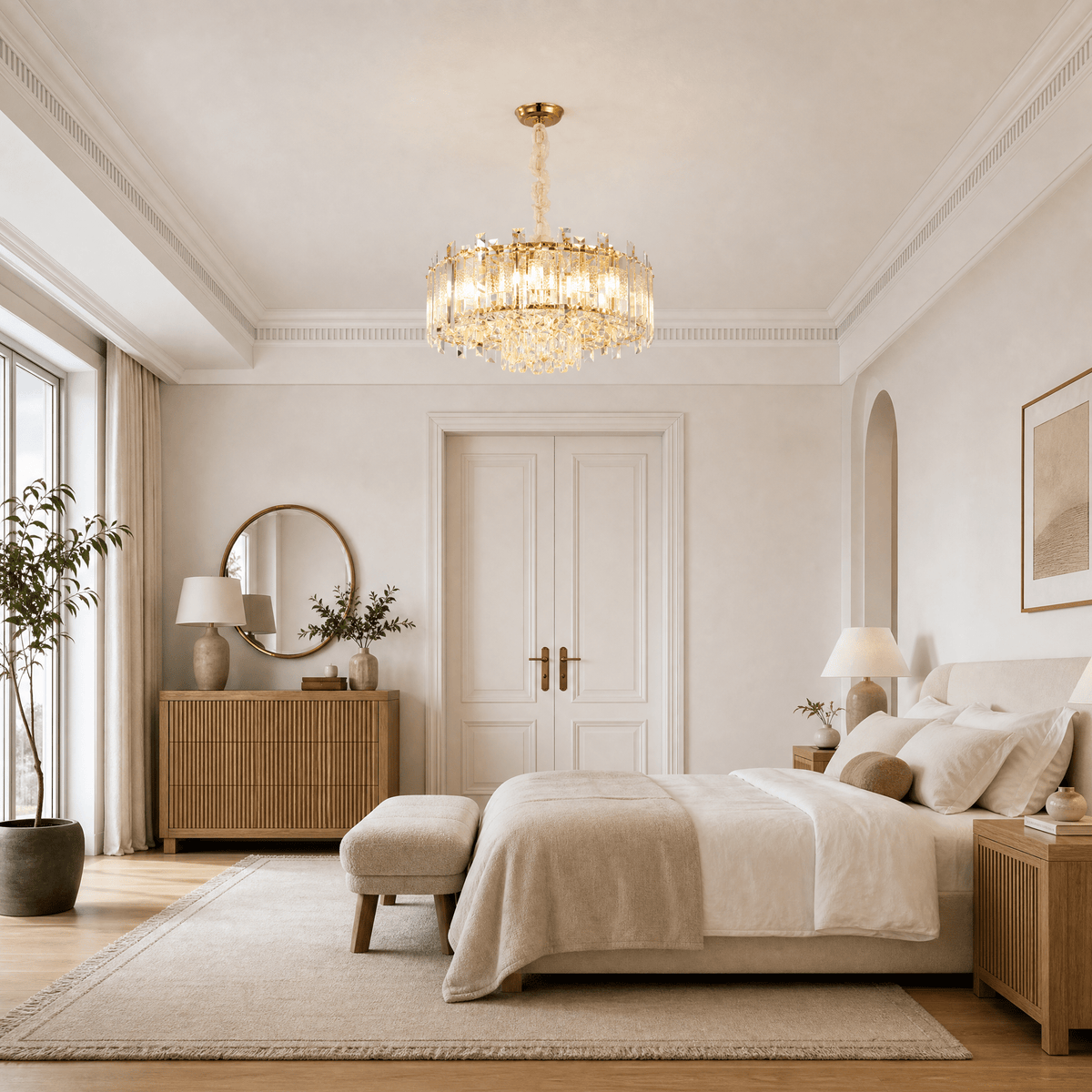 Voluta Crystal Chandelier - Φ600*H280mm/9LBlushlighting
