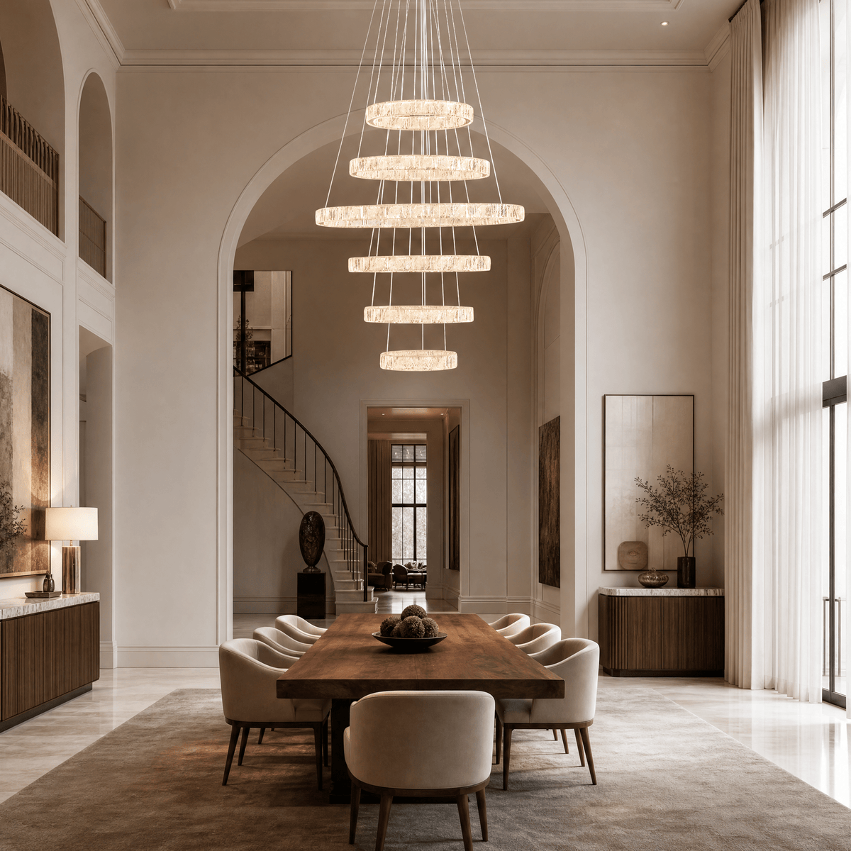Vortice Crystal Trio Chandelier - Blushlighting