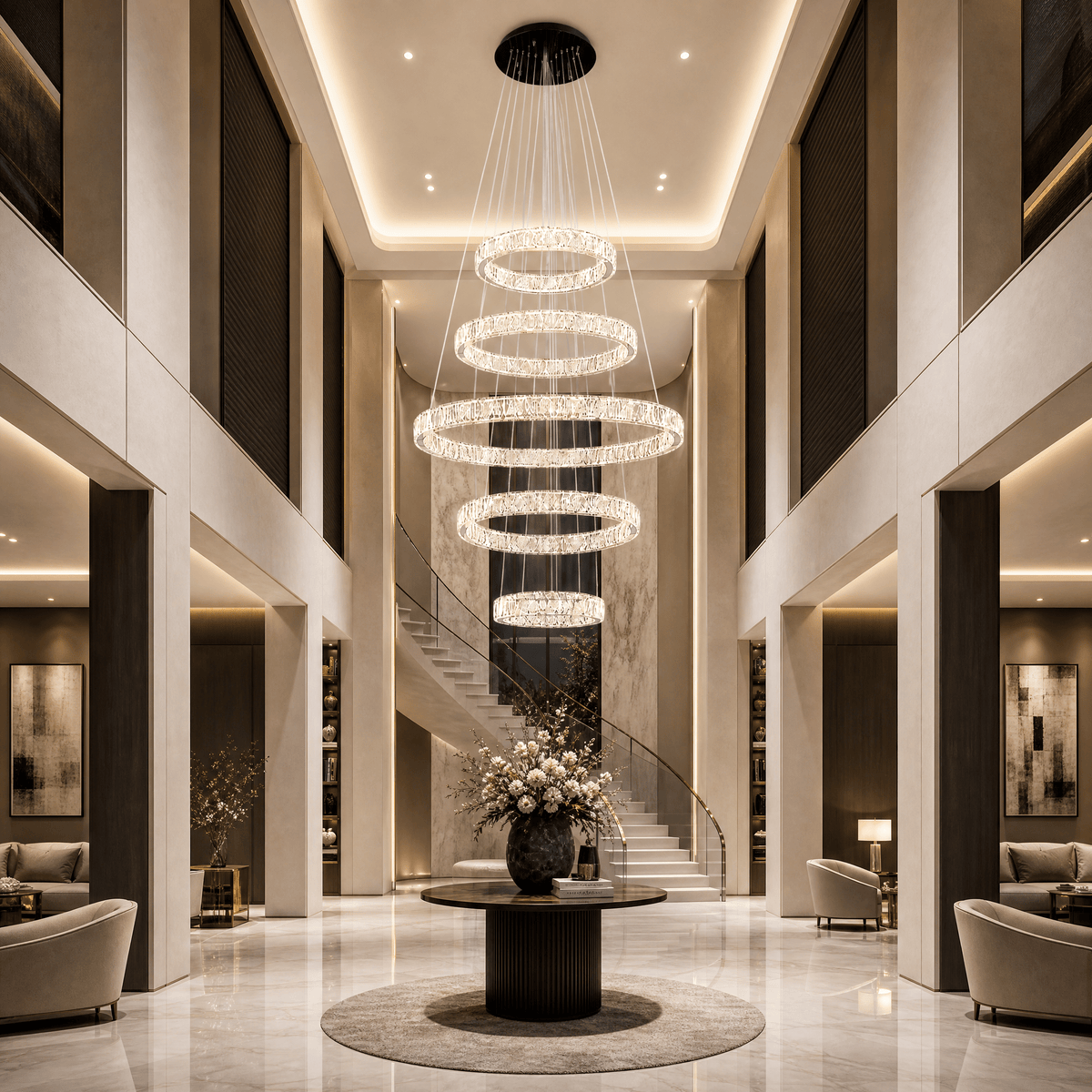 Vortice Crystal Trio Chandelier - Blushlighting