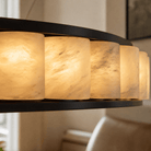 Votelle Modern Alabaster Ring Chandelier - D400×H60Blushlighting
