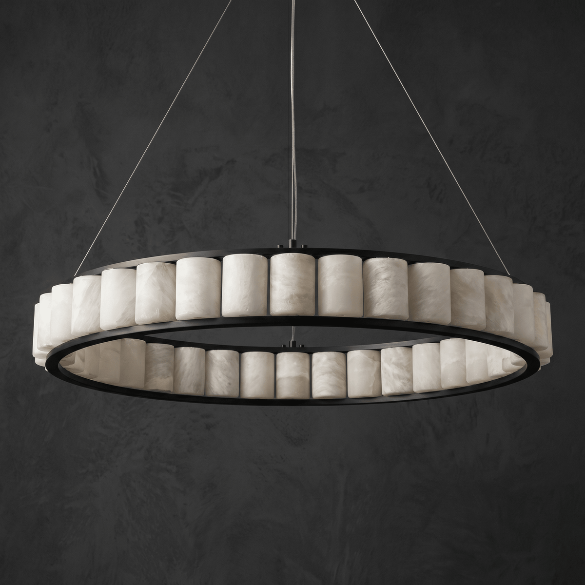 Votelle Modern Alabaster Ring Chandelier - D400×H60Blushlighting