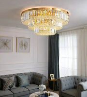 Blushlighting® Contemporary crystal ceiling chandelier for living room, dining room, bedroom