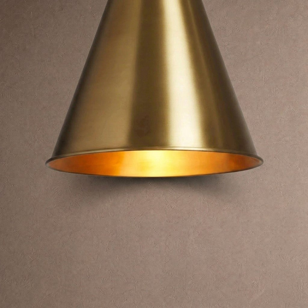 Watley Cone Pendant - BrassBlushlighting