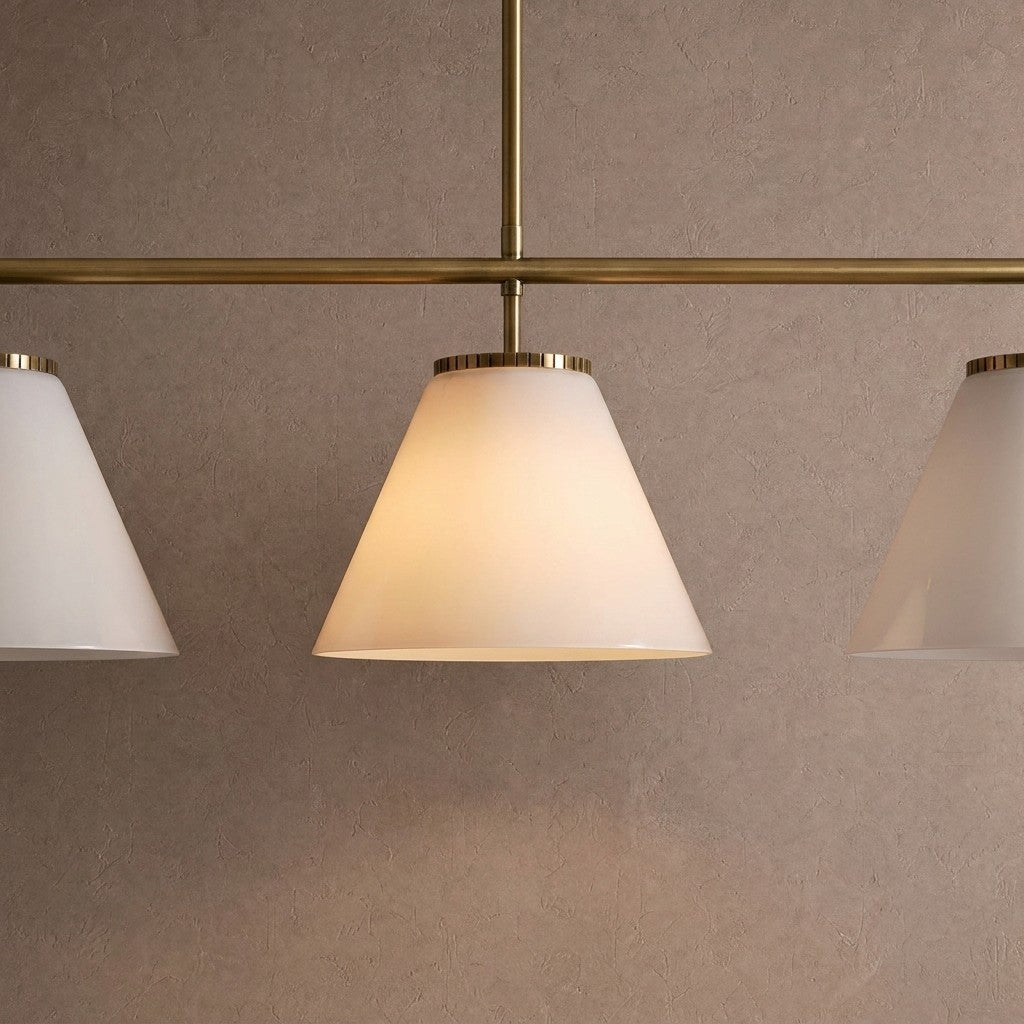 Wescott Linear Cone Chandelier - BlackMilkBlushlighting