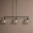 Wescott Linear Cone Chandelier - BlackClearBlushlighting